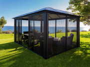 Image of Paragon 12 x 14 Siena Hard Top Gazebo with Sliding Screen Gazebo Paragon-Outdoor 