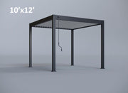 Image of Paragon Grand Tuscan Slate Gray Louvered Pergola Pergola Paragon-Outdoor 10x12 