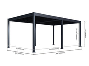 Image of Paragon Grand Tuscan Slate Gray Louvered Pergola Pergola Paragon-Outdoor 