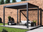 Image of Paragon Grand Tuscan Slate Gray Louvered Pergola Pergola Paragon-Outdoor 
