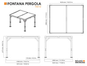Image of Sojag Fontana Aluminum Frame 10 x 12 ft Pergola with Shade Pergola SOJAG 