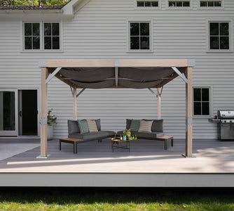 Sojag Fontana Aluminum Frame 10 x 12 ft Pergola with Shade Pergola SOJAG 