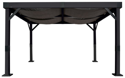 Sojag Fontana Aluminum Frame 10 x 12 ft Pergola with Shade Pergola SOJAG Black Finish 