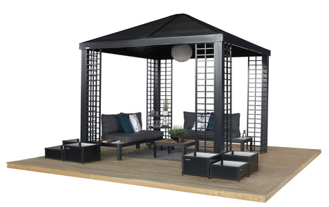 Sojag Havana 10 x 10 ft. Aluminum Frame Gazebo with Optional Planters Gazebo SOJAG 