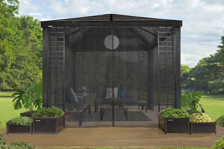 Sojag Havana 10 x 10 ft. Aluminum Frame Gazebo with Optional Planters Gazebo SOJAG 