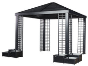 Image of Sojag Havana 10 x 10 ft. Aluminum Frame Gazebo with Optional Planters Gazebo SOJAG With Planters 