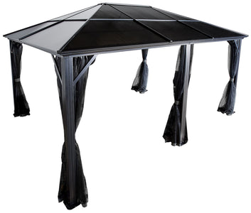 Sojag Meridien Gazebo with Grey-Tinted Roof Panels and Mosquito Netting Gazebo SOJAG 12 x 16 