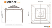 Image of Sojag Meridien Gazebo with Grey-Tinted Roof Panels and Mosquito Netting Gazebo SOJAG 