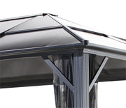 Image of Sojag Meridien Gazebo with Grey-Tinted Roof Panels and Mosquito Netting Gazebo SOJAG 