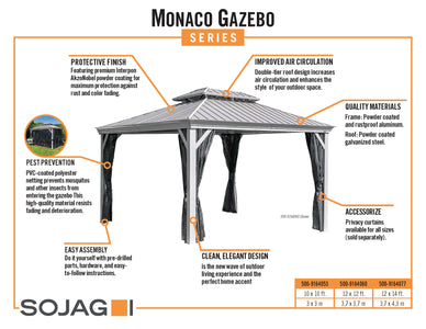 Sojag Monaco Champagne Gazebo Gazebo SOJAG 