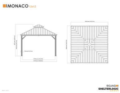 Sojag Monaco Champagne Gazebo Gazebo SOJAG 