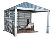 Image of Sojag Nanda 12 x 12 Steel Roof Gazebo Gazebo SOJAG LightGray 
