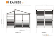 Image of Sojag Rainier 8 x 11 ft. Aluminum Frame Storage Shed Shed SOJAG 