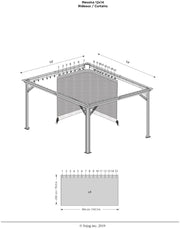 Image of Sojag Taupe Curtains for Monaco Gazebo Canopy & Gazebo Accessories SOJAG 
