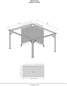 Sojag Taupe Curtains for Monaco Gazebo Canopy & Gazebo Accessories SOJAG 