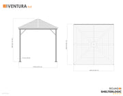 Image of Sojag Ventura Hardtop Gazebo with Mosquito Netting Gazebo SOJAG 