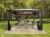 Sojag Verona Grey Hard Roof Gazebo with Netting Gazebo SOJAG 