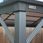 Image of Sojag Verona Grey Hard Roof Gazebo with Netting Gazebo SOJAG 