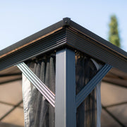 Image of Sojag Verona Grey Hard Roof Gazebo with Netting Gazebo SOJAG 