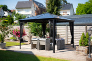 Image of Sojag Verona Grey Hard Roof Gazebo with Netting Gazebo SOJAG 