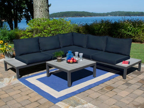 Tortuga Outdoor Lakeview 4 Pc Outdoor Patio Sectional Set Outdoor Furniture Tortuga Outdoor 