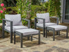 Tortuga Outdoor Lakeview Aluminum Chair Set (2 Chairs & 2 Ottomans) Outdoor Furniture Tortuga Outdoor 