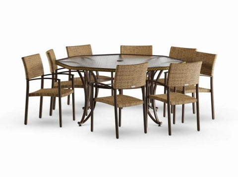 Image of Tortuga Outdoor Maracay 9-Piece Dining Set (extra large octagonal dining table, 8 chairs) Outdoor Furniture Tortuga Outdoor 
