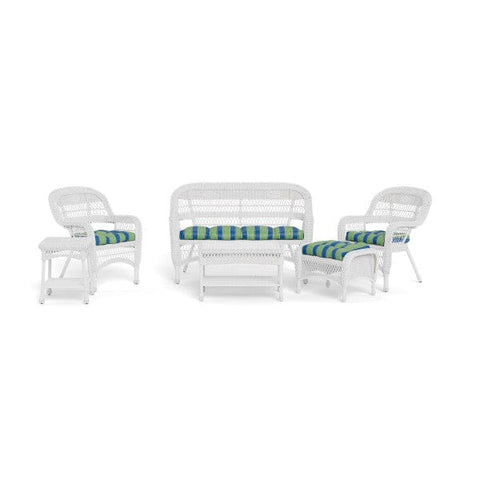 Tortuga Outdoor Portside 6 Pc Seating Set - WHITE Outdoor Furniture Tortuga Outdoor CornflowerBlue 