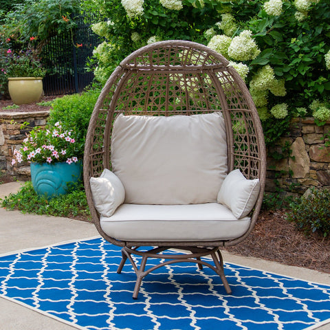 Image of Tortuga Outdoor Rio Vista Swivel Egg Chair – Sandstone Outdoor Furniture Tortuga Outdoor 