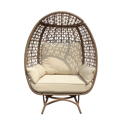 Tortuga Outdoor Rio Vista Swivel Egg Chair – Sandstone Outdoor Furniture Tortuga Outdoor Without Side Table 