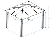 Image of Paragon 10x12 Santa Monica Hard Top Gazebo - The Better Backyard