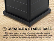 Image of AmberCove 64,000 BTU Black Steel Propane Gas Dual Heater with Table Top Patio Heater Sunjoy 