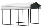 Image of Arrow Carport, 10 ft. x 15 ft. x 9 ft. Carport Arrow Black/Eggshell 