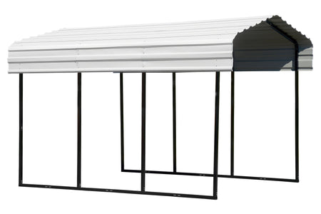 Arrow Carport, 10 ft. x 15 ft. x 9 ft. Carport Arrow Black/Eggshell 