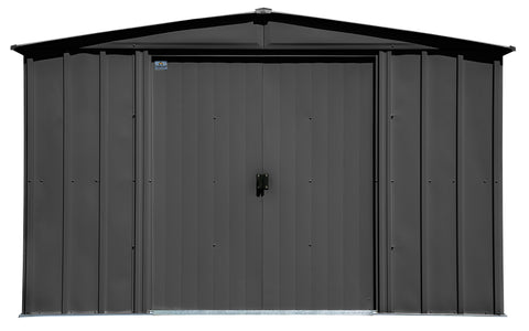 Image of Arrow Classic Steel Storage Shed, 10x12 Shed Arrow Charcoal 