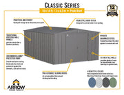 Image of Arrow Classic Steel Storage Shed, 10x14 Shed Arrow 