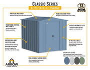 Image of Arrow Classic Steel Storage Shed, 6x7 Shed Arrow 