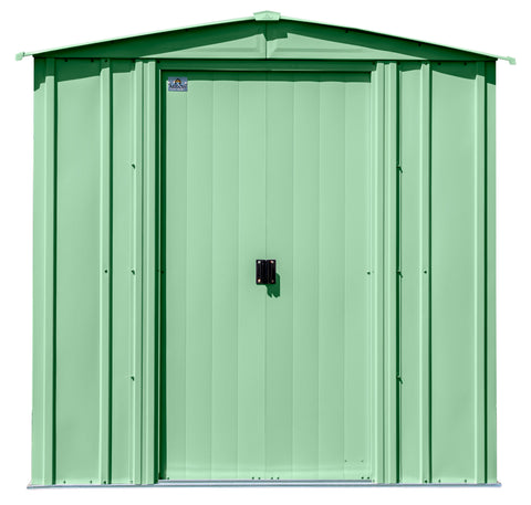 Image of Arrow Classic Steel Storage Shed, 6x7 Shed Arrow Sage Green 