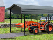 Image of Arrow Galvanized Steel Carport, 10 ft. x 20 ft. x 9 ft. Carport Arrow 