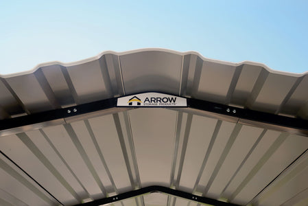 Arrow Galvanized Steel Carport, 10 ft. x 20 ft. x 9 ft. Carport Arrow 