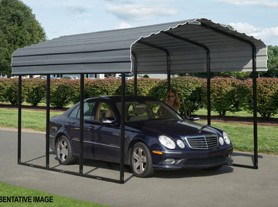 Arrow Galvanized Steel Carport, 10 ft. x 20 ft. x 9 ft. Carport Arrow 