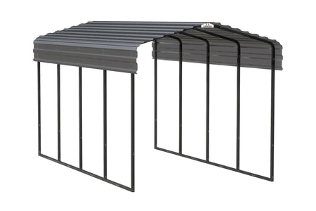Arrow Galvanized Steel Carport, 10 ft. x 20 ft. x 9 ft. Carport Arrow Black/Charcoal 
