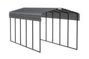 Image of Arrow Galvanized Steel Carport, 10 ft. x 24 ft. x 9 ft. Carport Arrow Black/Charcoal 