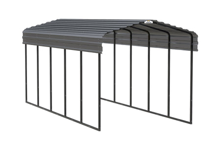 Arrow Galvanized Steel Carport, 10 ft. x 24 ft. x 9 ft. Carport Arrow Black/Charcoal 