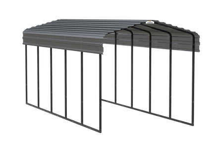 Arrow Galvanized Steel Carport, 10 ft. x 24 ft. x 9 ft. Carport Arrow Black/Charcoal 