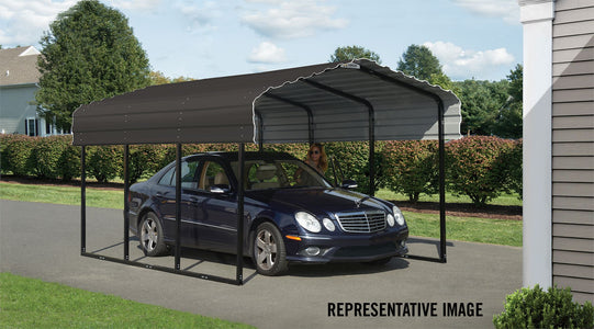 Arrow Galvanized Steel Carport 10 x 24 x 7 ft. Carport Arrow 