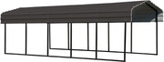 Image of Arrow Galvanized Steel Carport 10 x 24 x 7 ft. Carport Arrow Black/Charcoal 