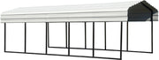 Image of Arrow Galvanized Steel Carport 10 x 24 x 7 ft. Carport Arrow Black/Eggshell 