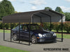 Arrow Galvanized Steel Carport 10 x 29 x 7 ft. Carport Arrow 