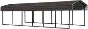 Image of Arrow Galvanized Steel Carport 10 x 29 x 7 ft. Carport Arrow Black/Charcoal 
